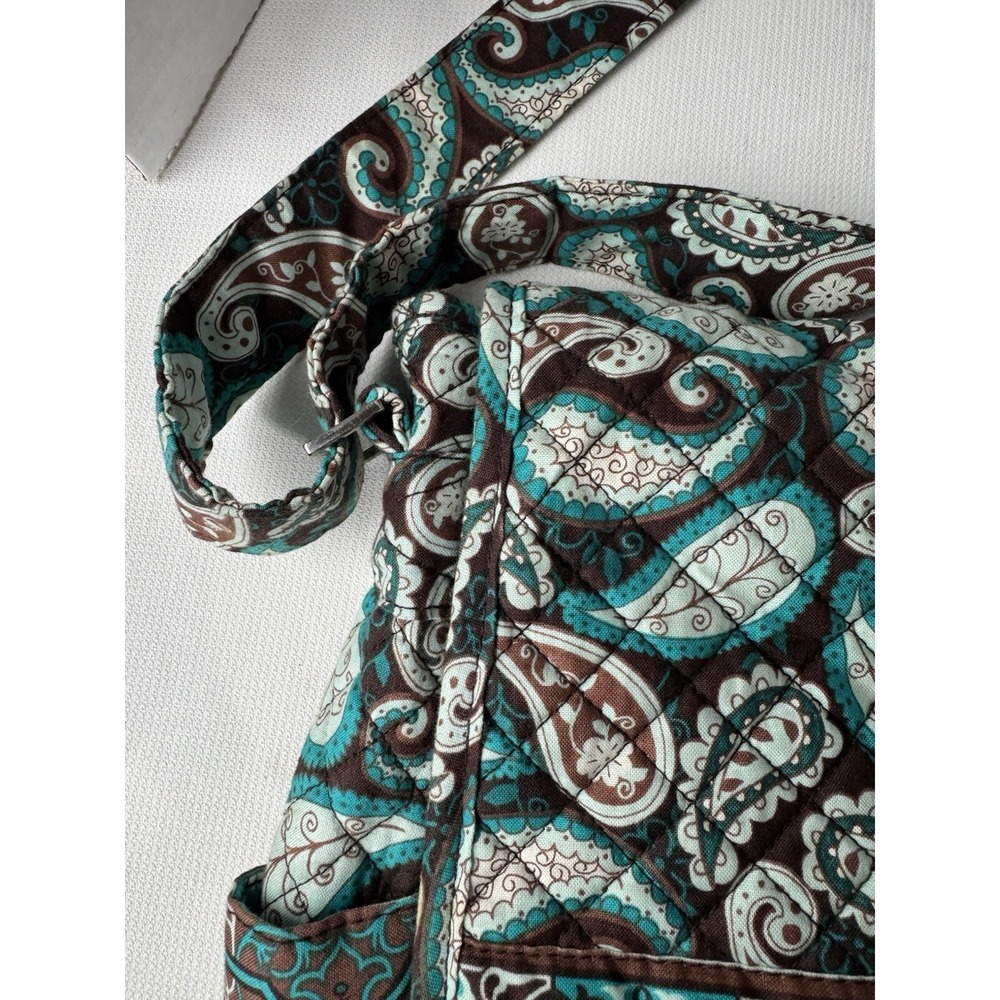 Marie By Giftcraft Paisley Shoulder Bag Turquoise Brown Quilted - Picture 15 of 16